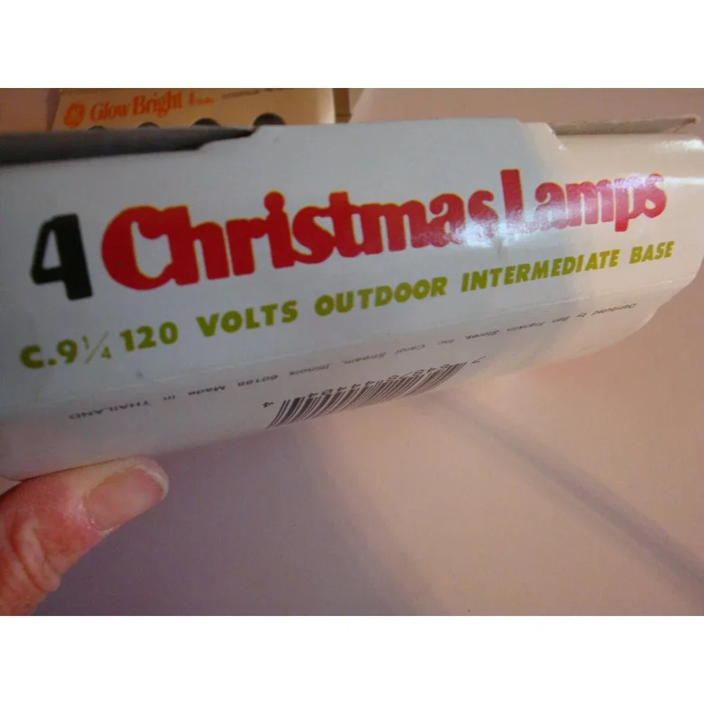 Christmas Lights Replacement Vintage Big Light Bulb Multi Colored C‎ 9 1/4 120 V